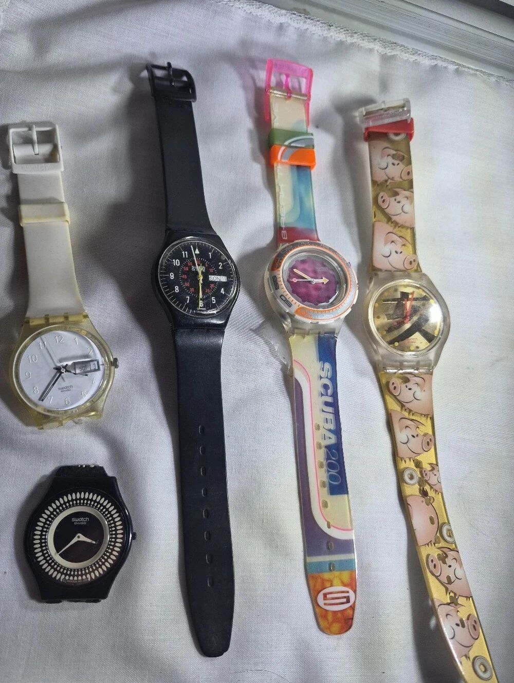 Vintage Swatch Watch Collector Lot - 80s & 90s Swiss Quartz (5 Watches)0